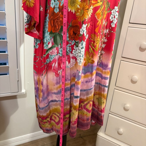 Johnny Was GOLDEN ROSE FLUTTER SLEEVE TEE 2X - Picture 6 of 9